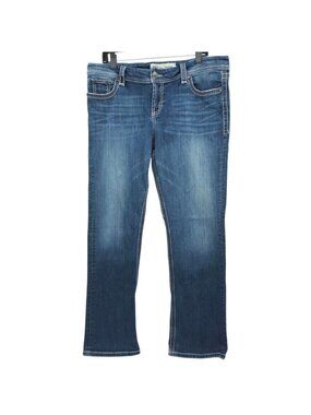BKE Harper Straight Leg Jeans Womens 36 READ Denim Mid Rise Medium Wash Stretch